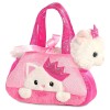 Fancy Pal Pink Cat soft plush toy handbag 21cm