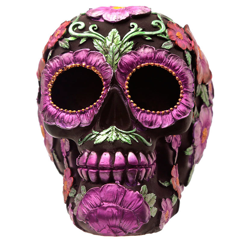 Day of the Dead Daisy and Flower Skull Decoration assorted figure