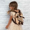 Max Monkey reversible backpack with plush toy 25cm
