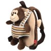 Max Monkey reversible backpack with plush toy 25cm