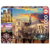 Notre Dame Collage puzzle 1000pcs Notre Dame Collage puzzle 1000pcs