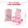 Lily Unicorn Soft blanket + plush toy 22cm