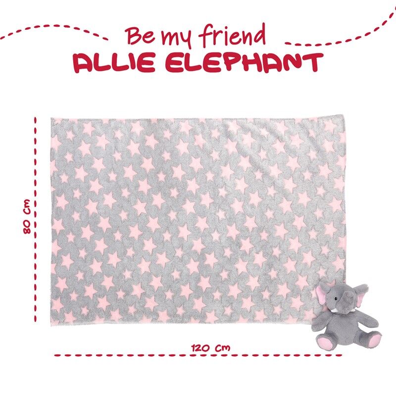 Allie Elephant Soft blanket + plush toy 22cm