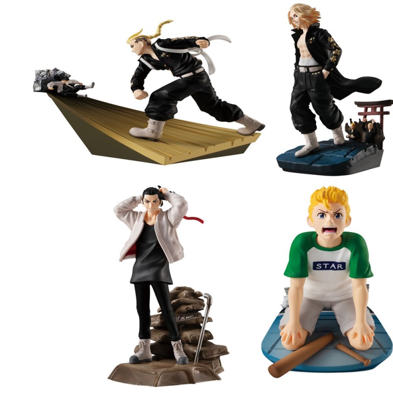 Toman Heroic Scenes Tokyo Revengers Series Petitrama pack 4 figures 8cm