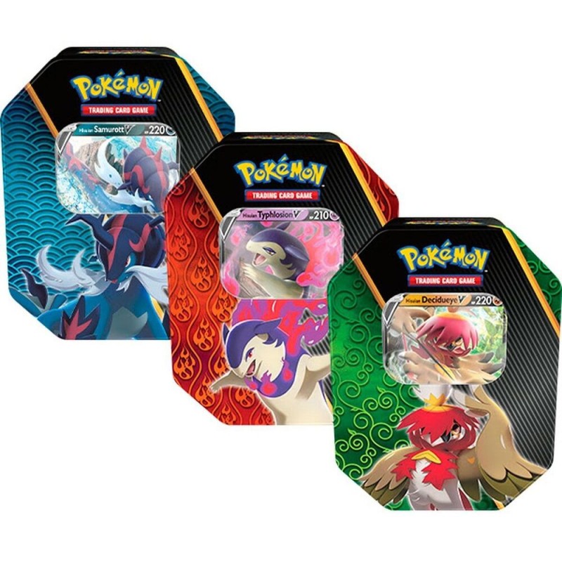 Spanish assorted Pokemon Sword and Shield Summer V display 6 Metal cans