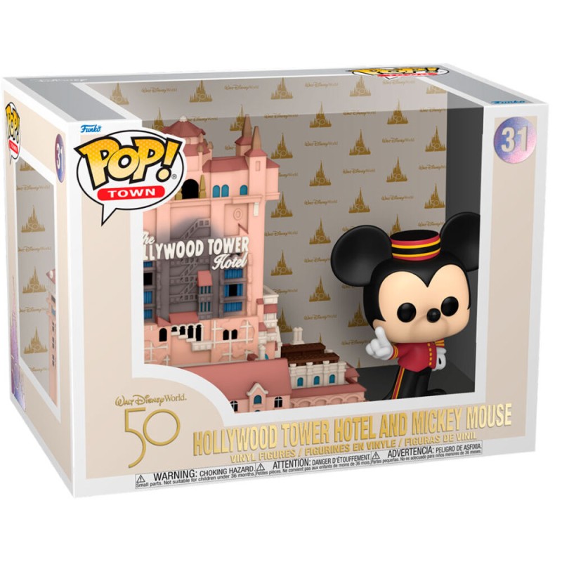 POP figure Walt Disney World 50th Anniversary Hollywood Tower Hotel and Mickey Mouse