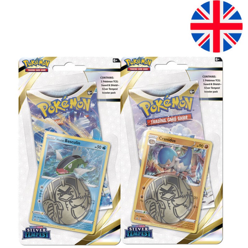 English Pokemon Sword and Shield Silver Tempest Trading card game blister assorted