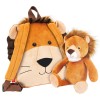 Lenny Lion reversible backpack with plush toy 25cm