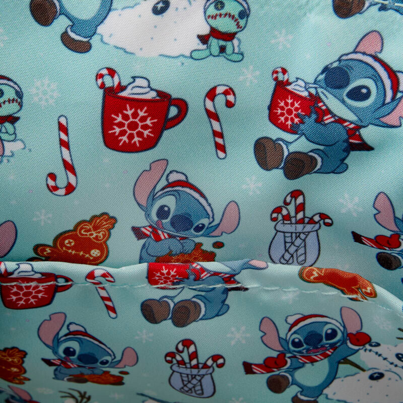Loungefly Disney Stitch Holiday glitter crossbody bag
