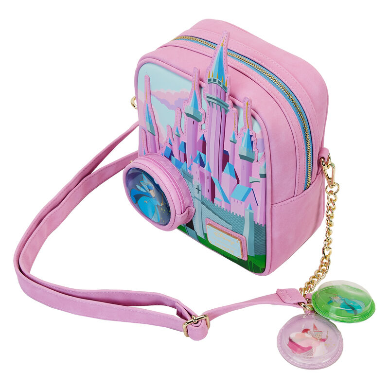 Loungefly Disney Sleeping Beauty Castle Three Good Fairies Stained Glass bag Loungefly Disney Sleeping Beauty Castle Three Good Fairies Stained Glass bag
