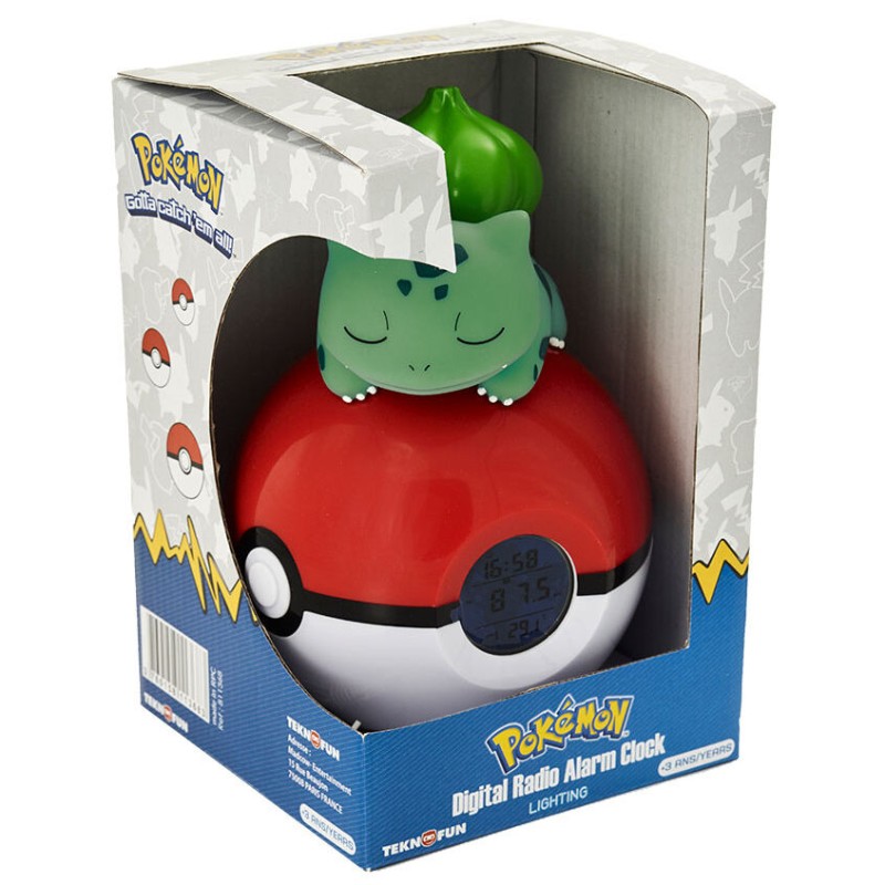 Pokemon Bullbasaur Pokeball lamp alarm clock