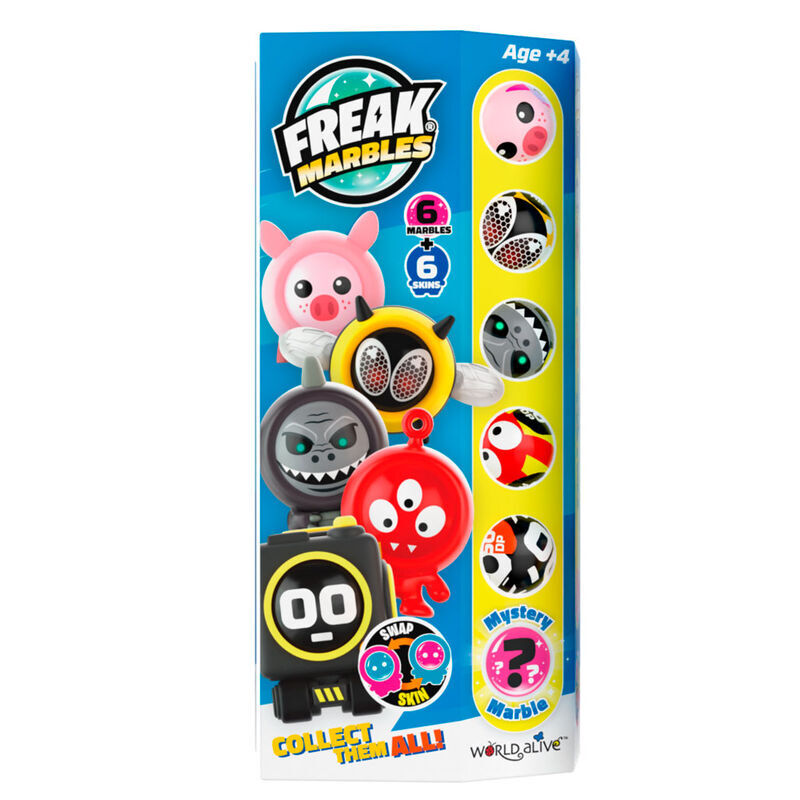 Freak Marbles assorted set 6 Marbles + Skin