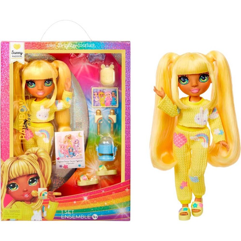 Rainbow High pyjama party Sunny doll 22cm