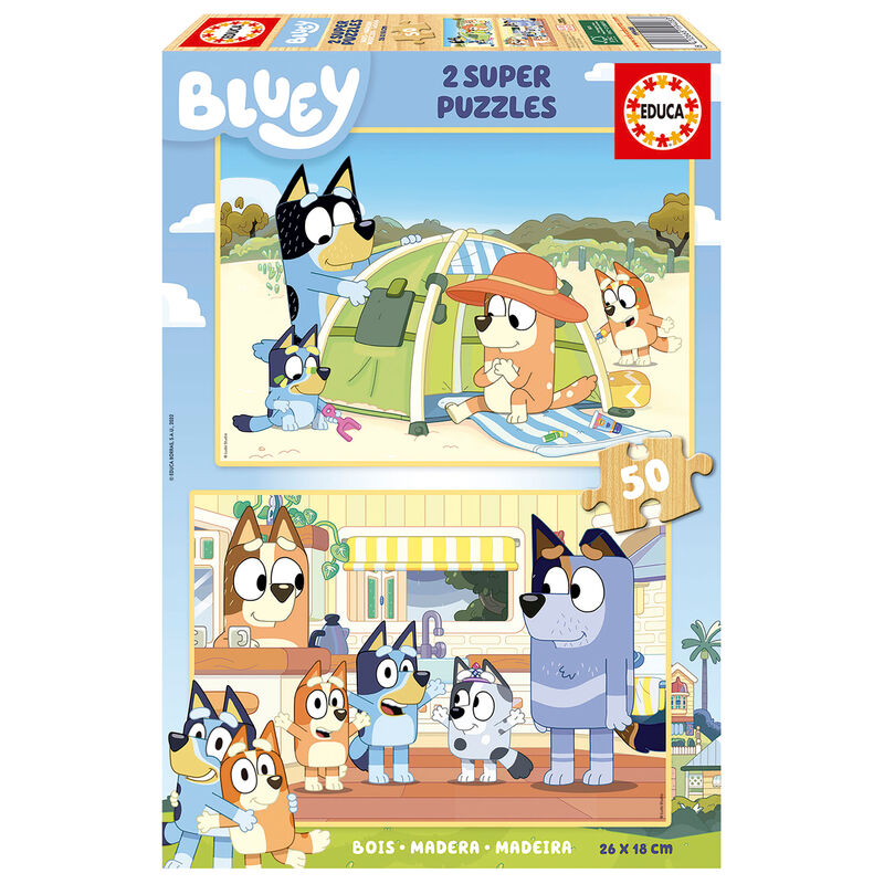 Bluey wood puzzle 2x50pcs
