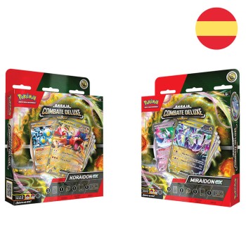 Spanish Pokemon Koraidon & Miraidon Deck of collectible trading cards game assorted