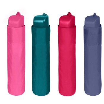 Manual folding plain colour umbrella assorted 54cm