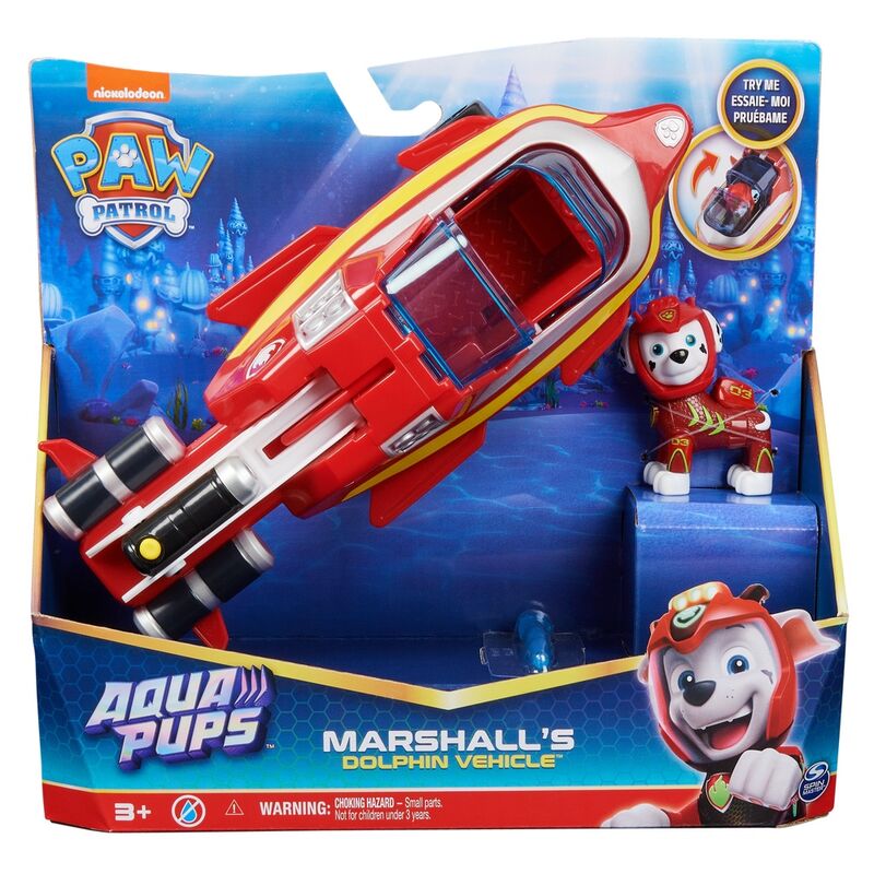 Paw Patrol Marshall Vehicles Aqua Pups pack figures Paw Patrol Marshall Vehicles Aqua Pups pack figures