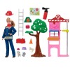 Barbie Firefighter fire station doll