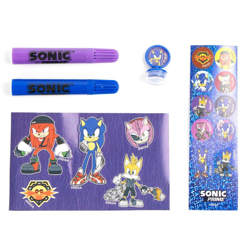 Sonic Prime colouring stationery set Sonic Prime colouring stationery set