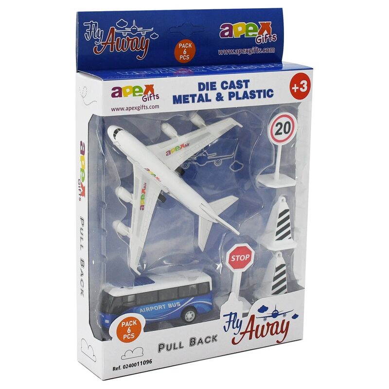Commercial Airplane set 6pcs