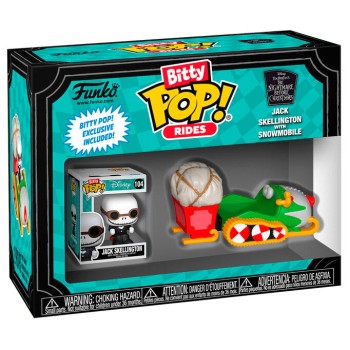 Bitty POP figure Ride Disney The Nightmare Before Christmas Jack Skellington with Snowmobile