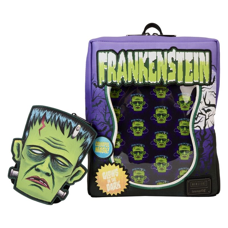 Loungefly Universal Monster Frankenstein Neon Mask backpack 28cm