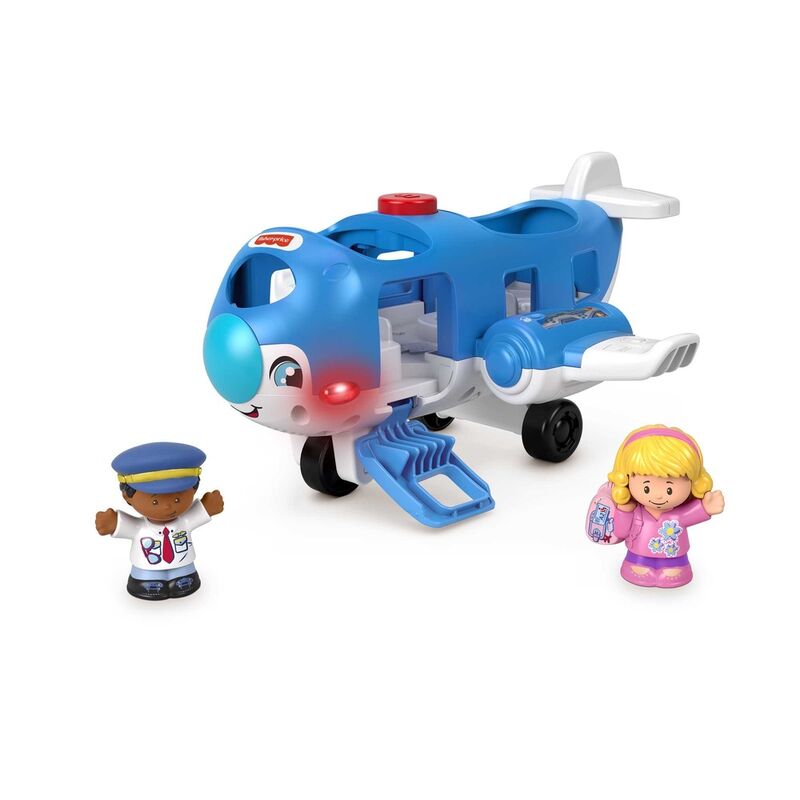 Spanish Little People Travel Together Airplane