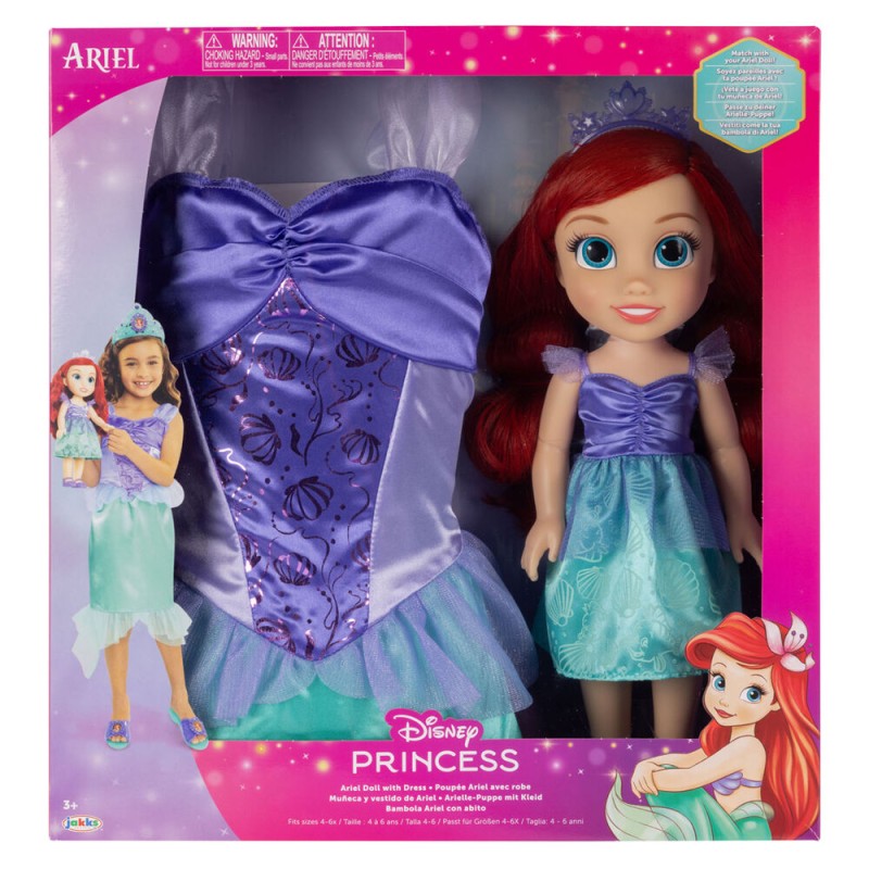 Disney The Little Mermaid Ariel doll + costume 38cm Disney The Little Mermaid Ariel doll + costume 38cm