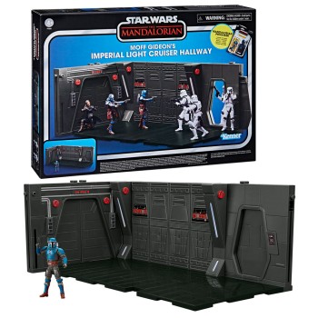 Star Wars Playset Moff Gideons Imperial Light Cruiser Hallway + Mandalorian Privateer figure 9.5cm
