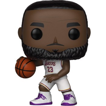 POP figure NBA Lakers Lebron James White Uniform