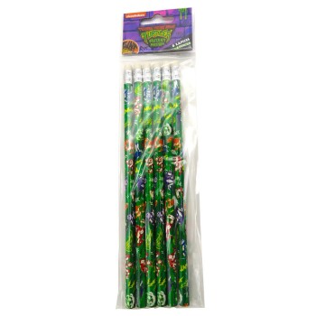 Ninja Turtles pack 6 pencils with eraser